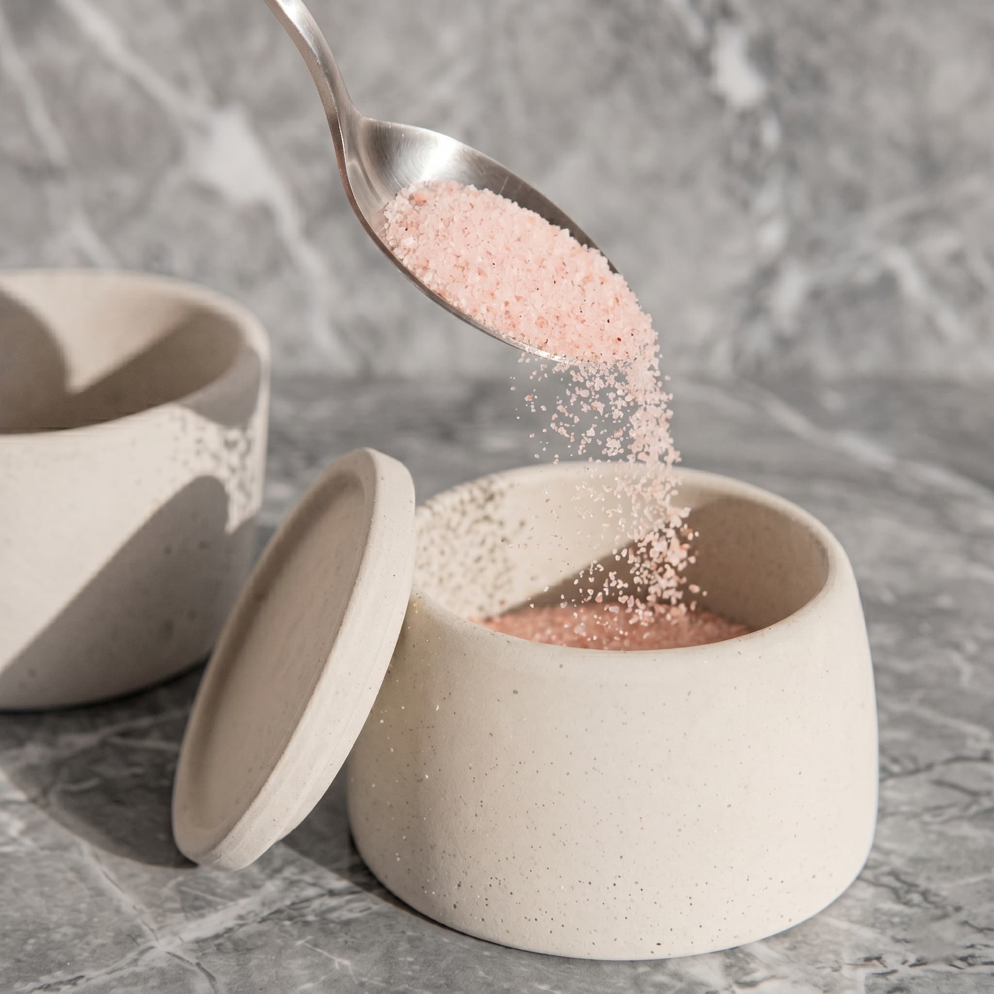 Fine culinary salt powder texture